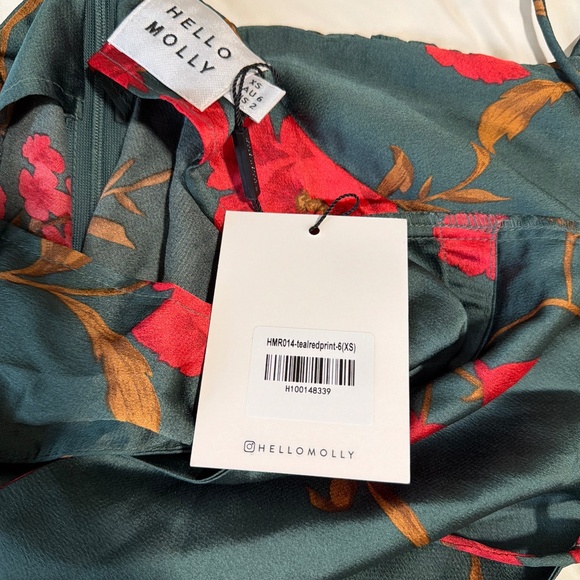 Hello Molly teal floral dress - Picture 2 of 3